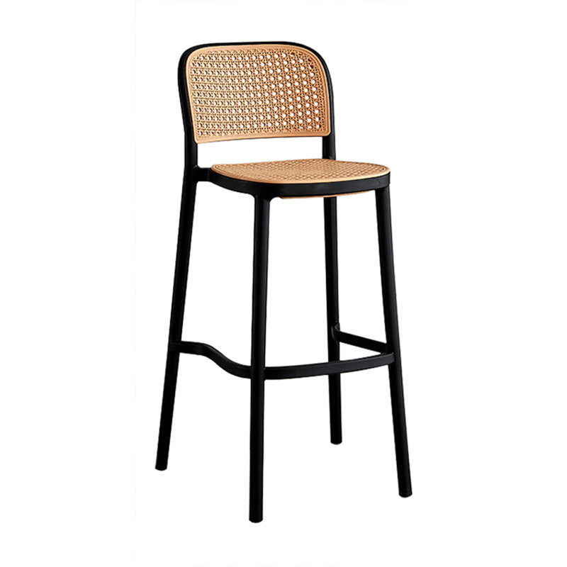 Modern Backrest Armless Counter Stool Plastic Hight Stool for Coffee Shop