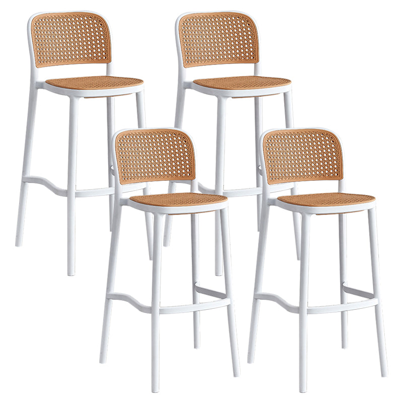 Modern Backrest Armless Counter Stool Plastic Hight Stool for Coffee Shop