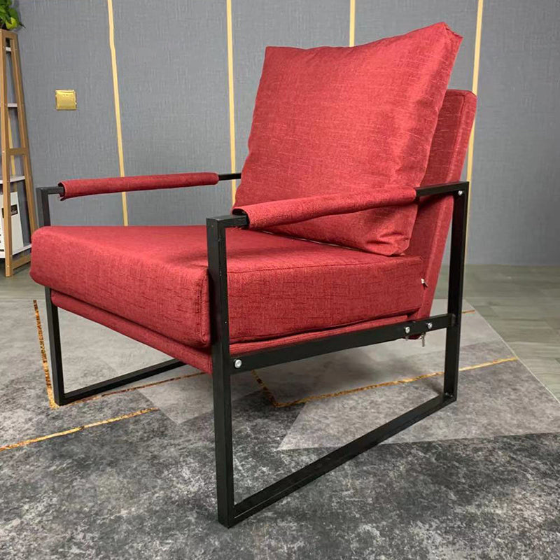 Arms Included Accent Armchair with Loose Back, 31.50" W √ó 27.56" L √ó 35.43" H