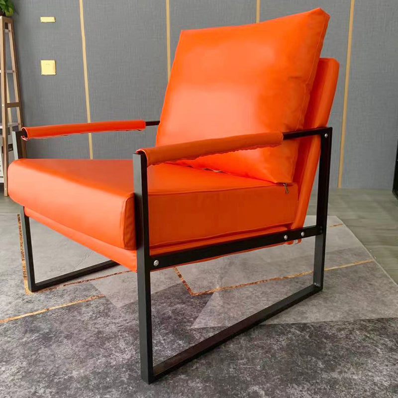 Arms Included Accent Armchair with Loose Back, 31.50" W √ó 27.56" L √ó 35.43" H