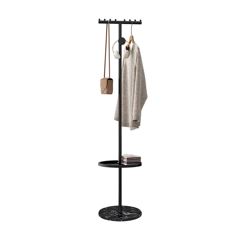 Hall Stand Coat Hanger Modern Style Metal Hall Tree Hall with Shelf