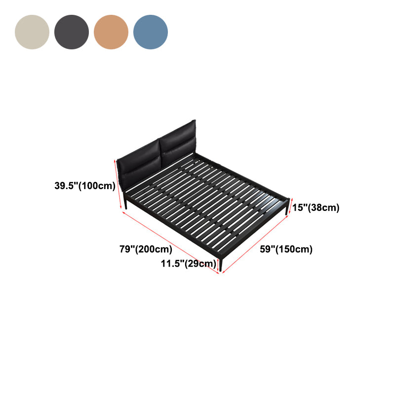 78.74-Inch L Iron Bed Frame Contemporary Black/White Wire-Grid Bed, Mattress Not Included