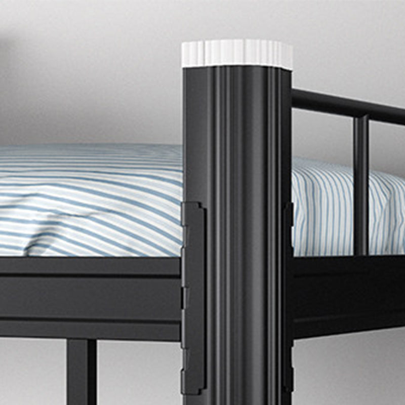 Contemporary Iron Bunk Bed with Metal Legs and Open-Frame 70.87" High