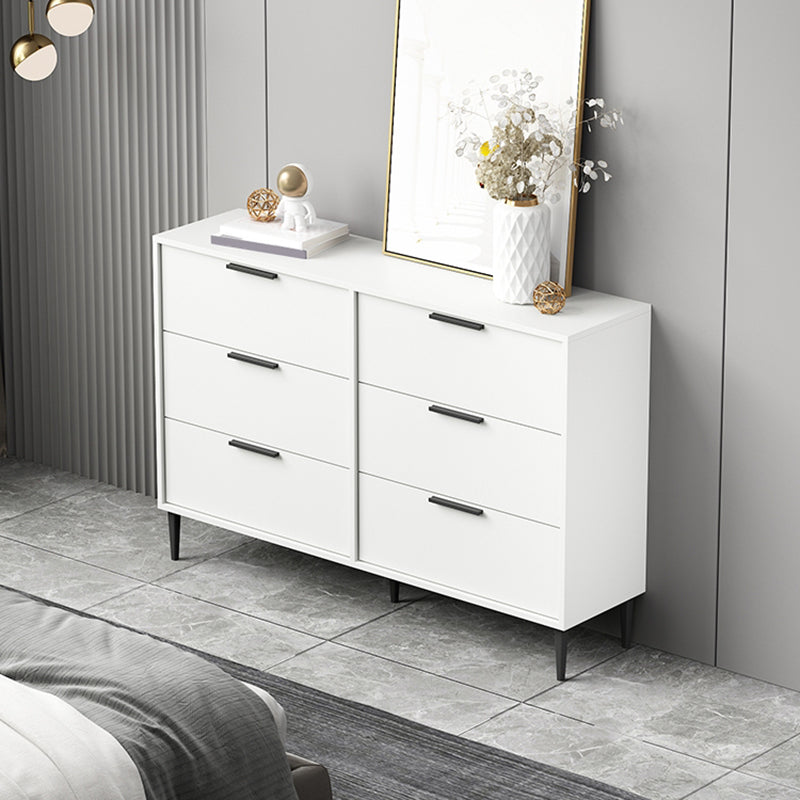 Modern Bar Pulls Accent Chest with 3/6 Drawers and Straight Legs
