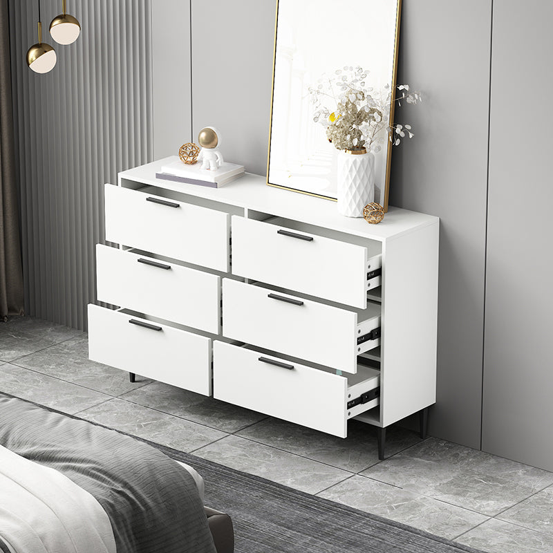 Modern Bar Pulls Accent Chest with 3/6 Drawers and Straight Legs