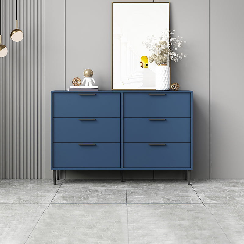 Modern Bar Pulls Accent Chest with 3/6 Drawers and Straight Legs