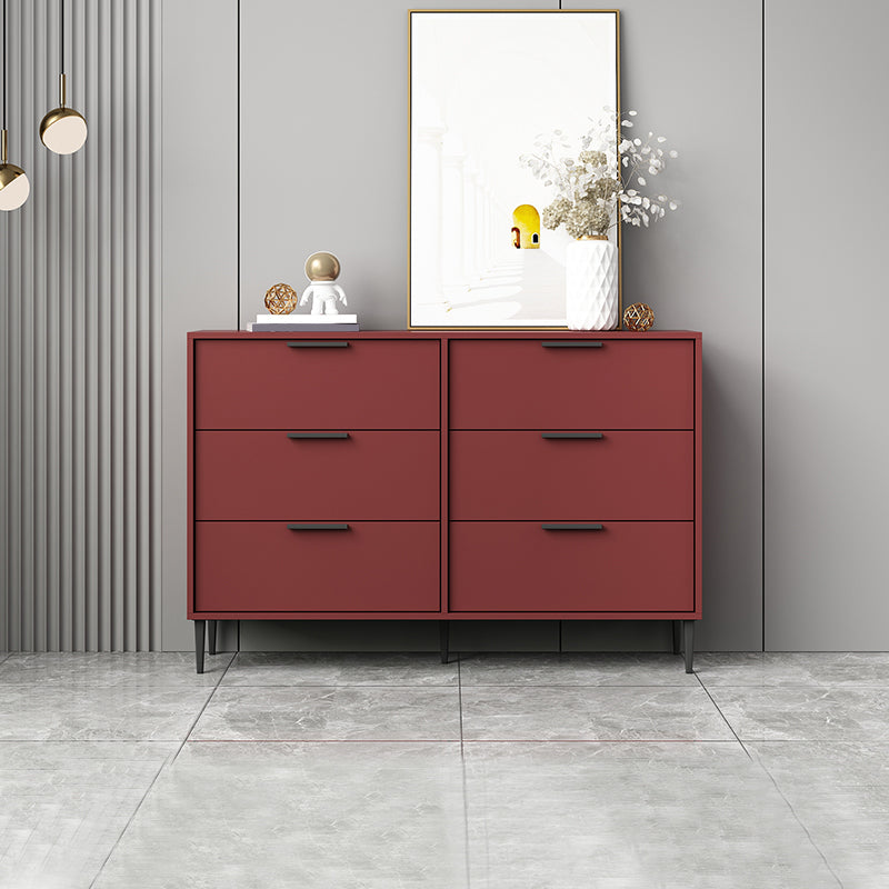 Modern Bar Pulls Accent Chest with 3/6 Drawers and Straight Legs