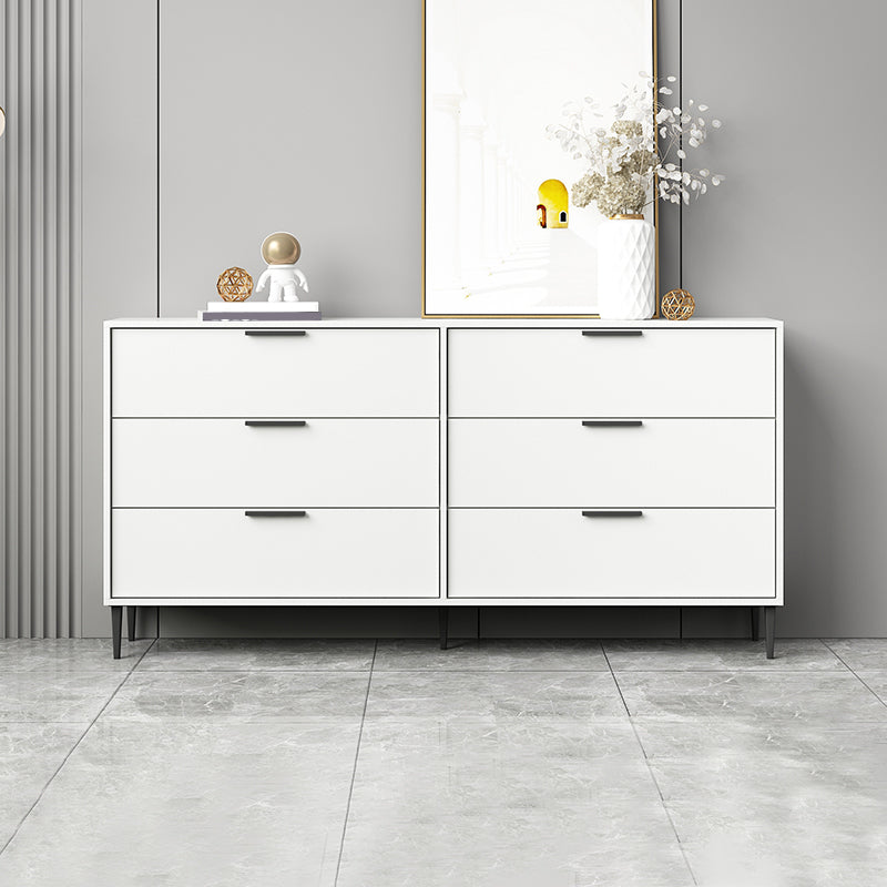 Modern Bar Pulls Accent Chest with 3/6 Drawers and Straight Legs