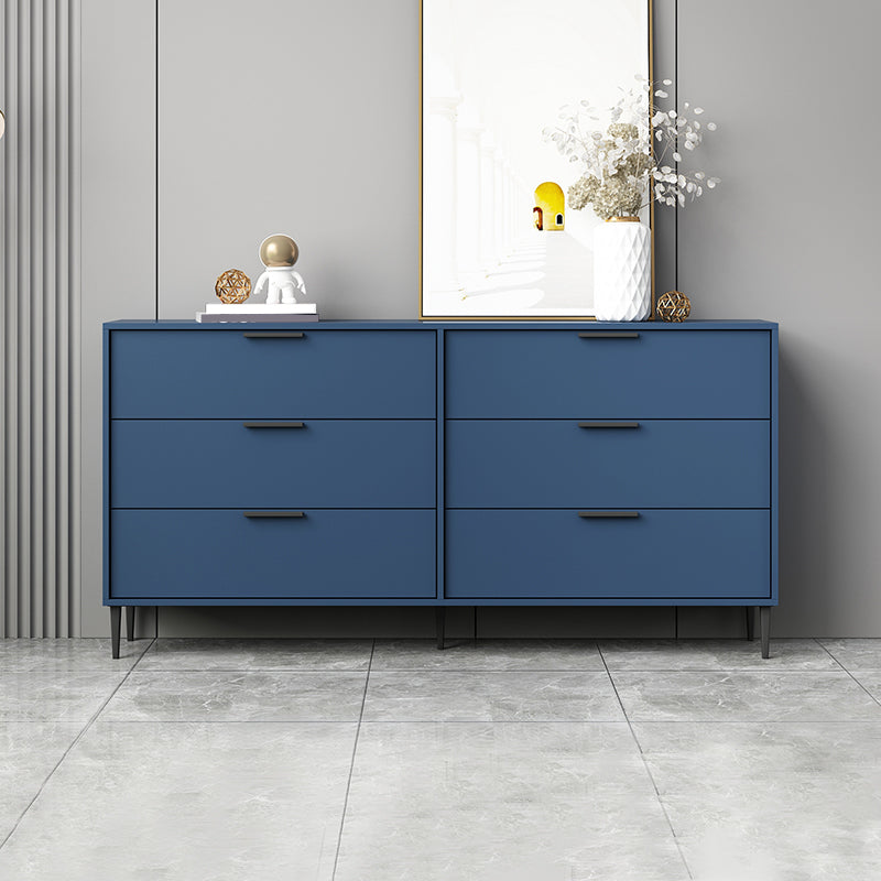 Modern Bar Pulls Accent Chest with 3/6 Drawers and Straight Legs