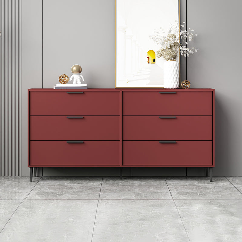 Modern Bar Pulls Accent Chest with 3/6 Drawers and Straight Legs