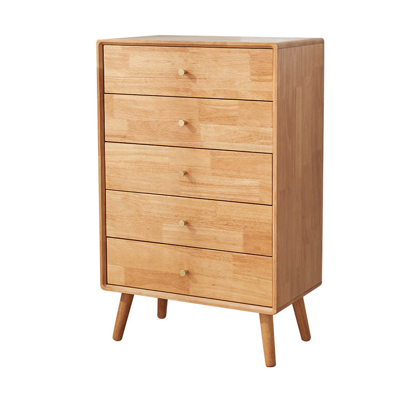 13.77" Wide /15.35" Wide Accent Cabinet Solid Wood 3/4/5  Drawers Cabinet in Brown