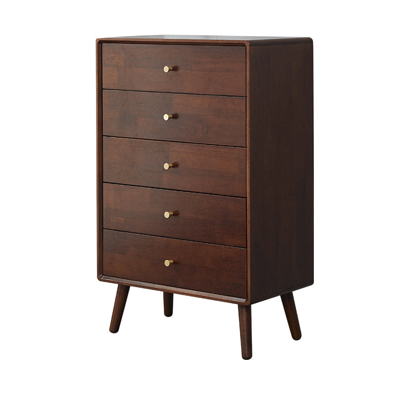 13.77" Wide /15.35" Wide Accent Cabinet Solid Wood 3/4/5  Drawers Cabinet in Brown