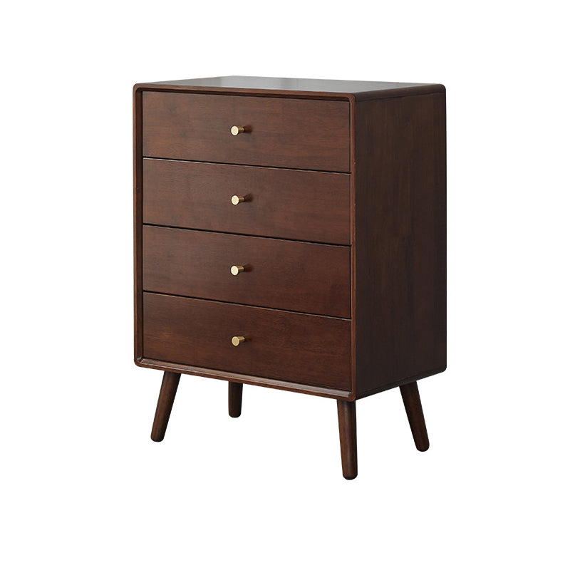 13.77" Wide /15.35" Wide Accent Cabinet Solid Wood 3/4/5  Drawers Cabinet in Brown