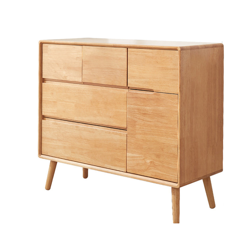 13.77" Wide /15.35" Wide Accent Cabinet Solid Wood 3/4/5  Drawers Cabinet in Brown