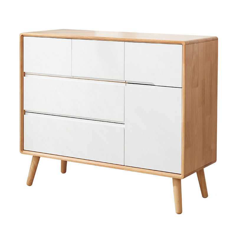 13.77" Wide /15.35" Wide Accent Cabinet Solid Wood 3/4/5  Drawers Cabinet in Brown