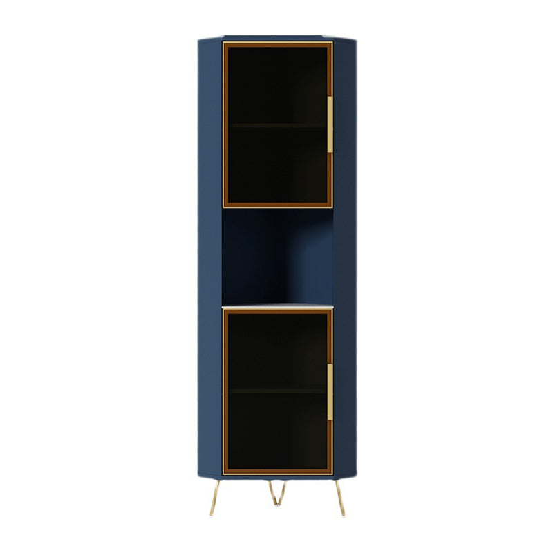 15.74" Wide Wood Corner Accent Cabinet with 2 Door Contemporary Side Cabinet