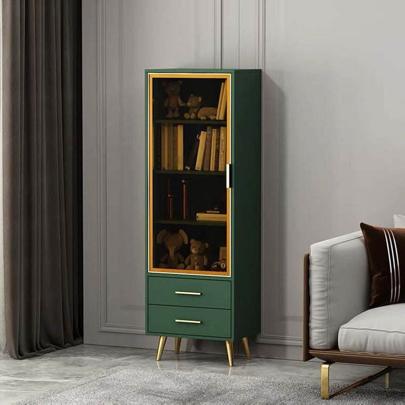 Rectangle Wood Accent Cabinet with 1 Door and 2 Drawer Contemporary Side Cabinet