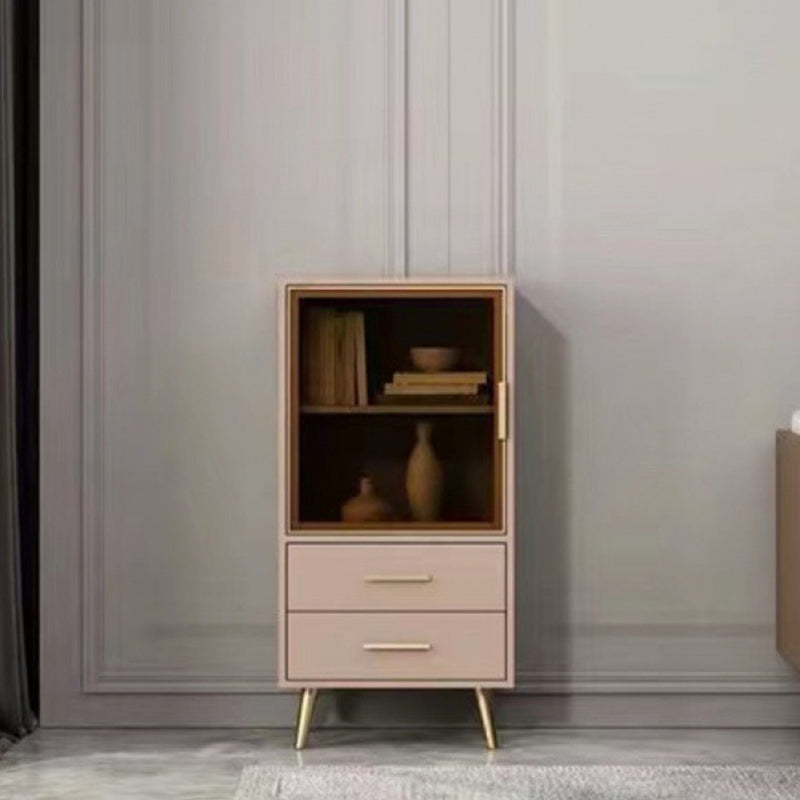 Rectangle Wood Accent Cabinet with 1 Door and 2 Drawer Contemporary Side Cabinet