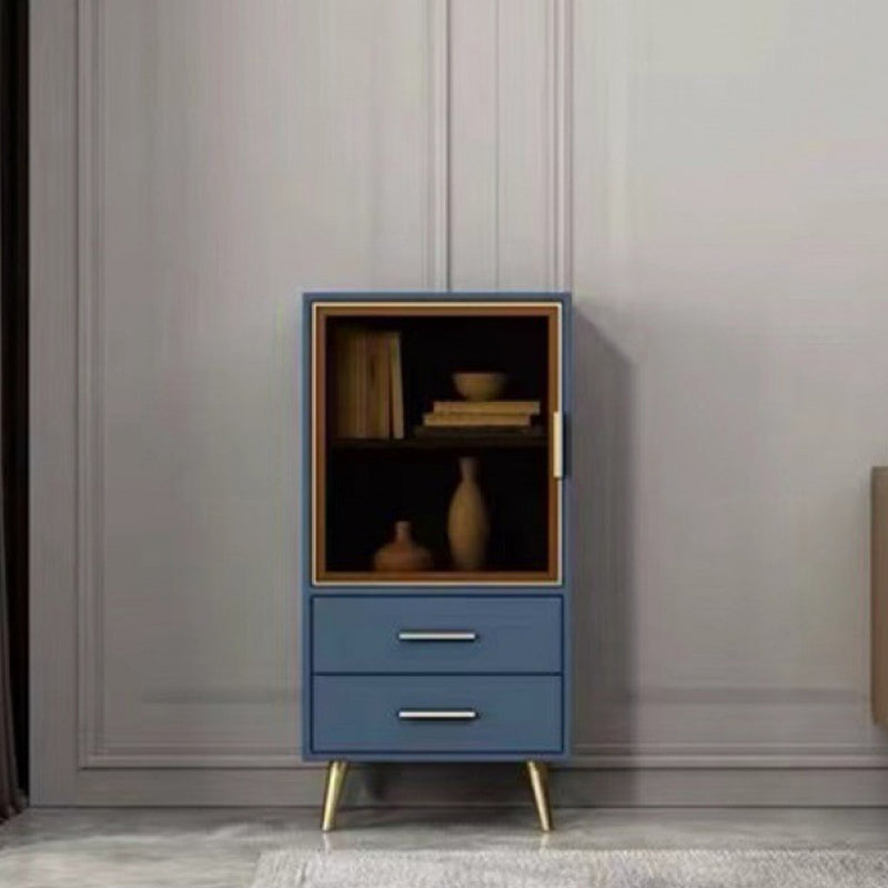 Rectangle Wood Accent Cabinet with 1 Door and 2 Drawer Contemporary Side Cabinet