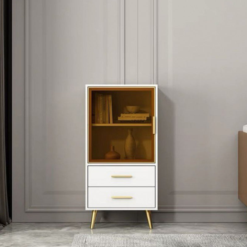 Rectangle Wood Accent Cabinet with 1 Door and 2 Drawer Contemporary Side Cabinet