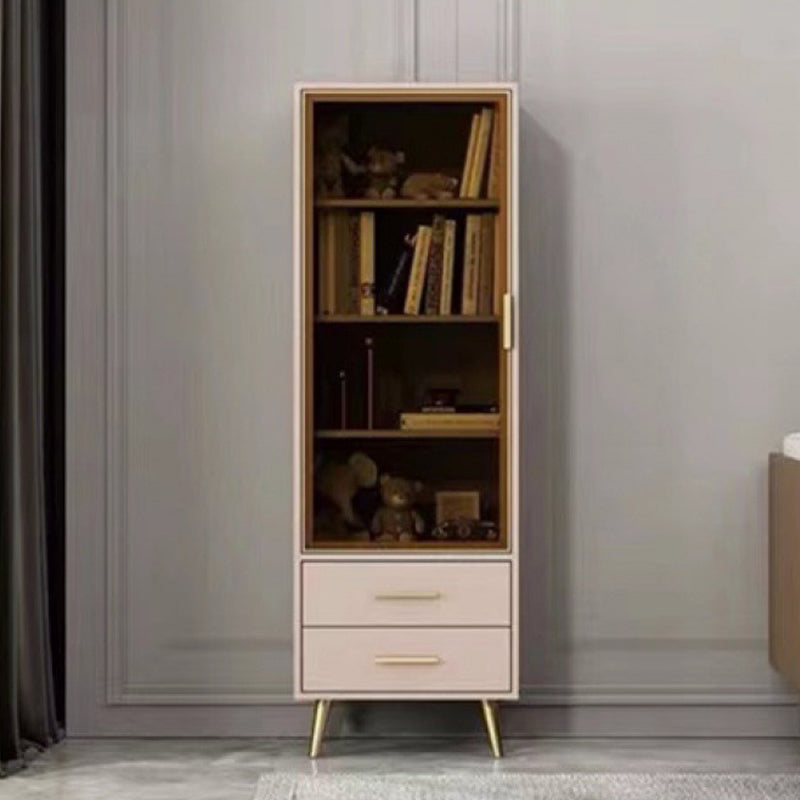 Rectangle Wood Accent Cabinet with 1 Door and 2 Drawer Contemporary Side Cabinet