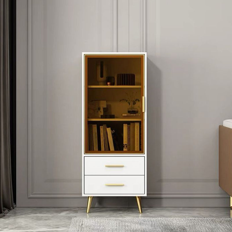Rectangle Wood Accent Cabinet with 1 Door and 2 Drawer Contemporary Side Cabinet