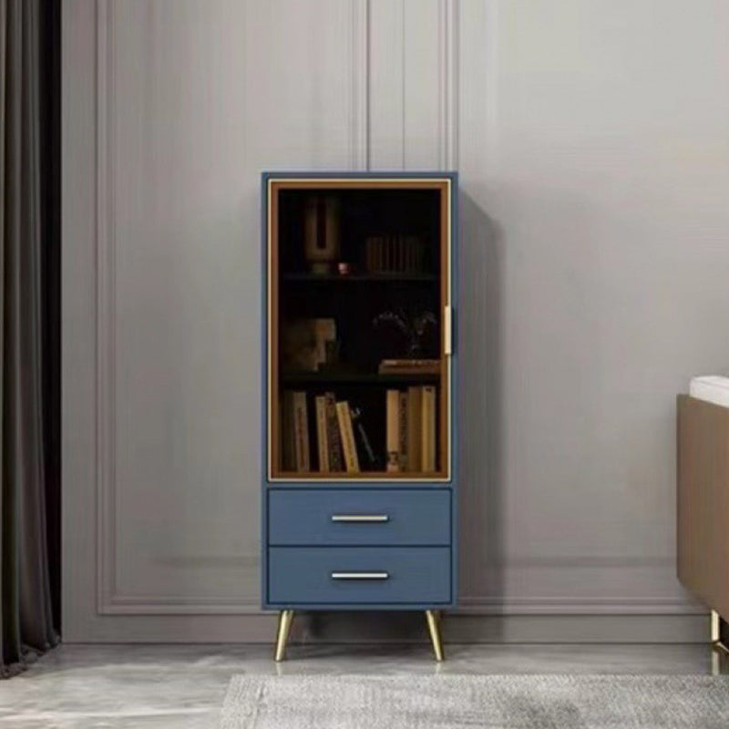 Rectangle Wood Accent Cabinet with 1 Door and 2 Drawer Contemporary Side Cabinet