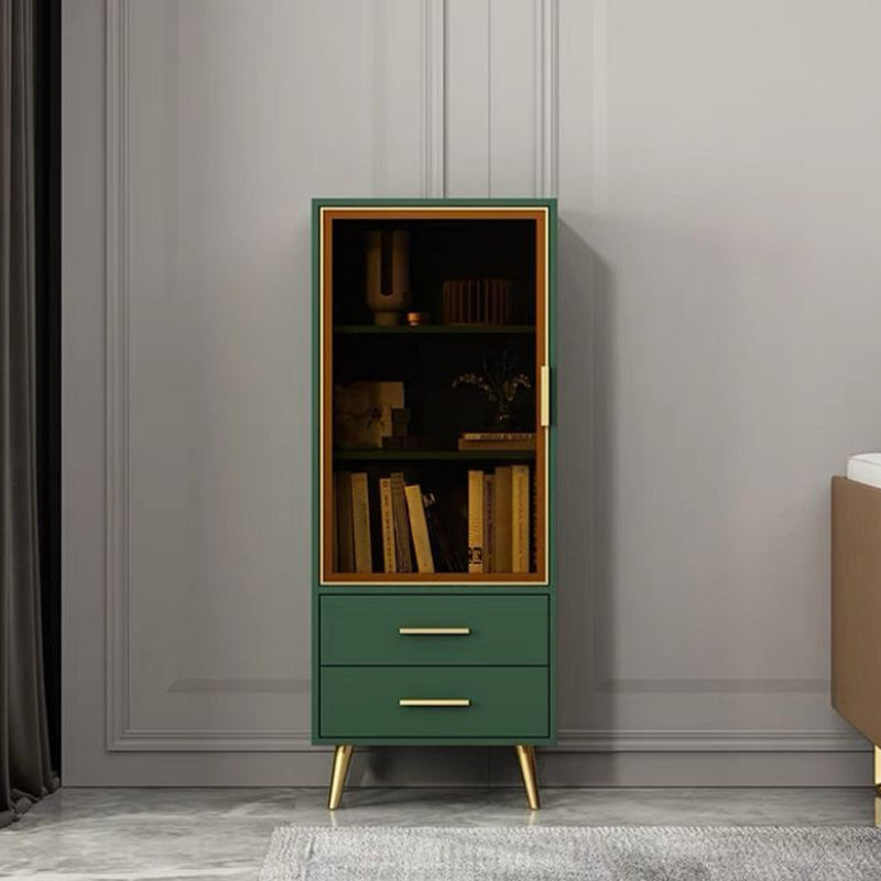 Rectangle Wood Accent Cabinet with 1 Door and 2 Drawer Contemporary Side Cabinet