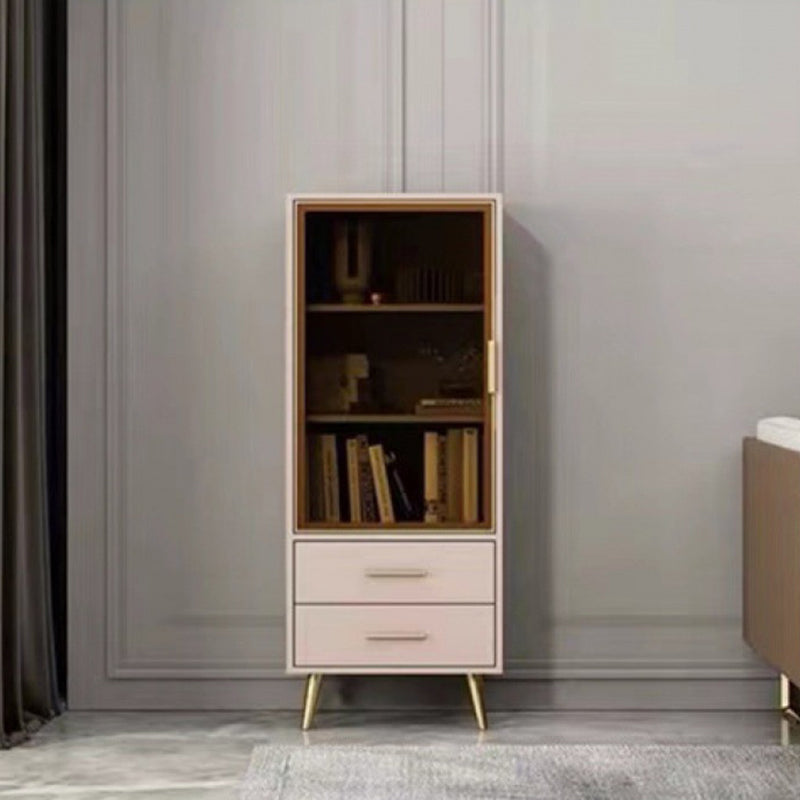 Rectangle Wood Accent Cabinet with 1 Door and 2 Drawer Contemporary Side Cabinet