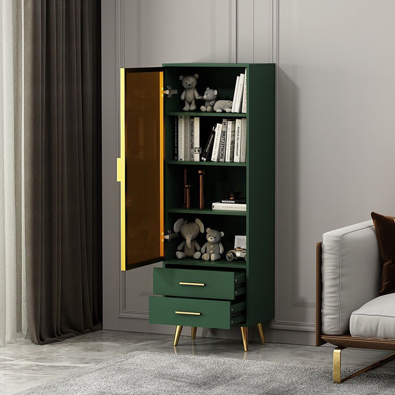 Rectangle Wood Accent Cabinet with 1 Door and 2 Drawer Contemporary Side Cabinet