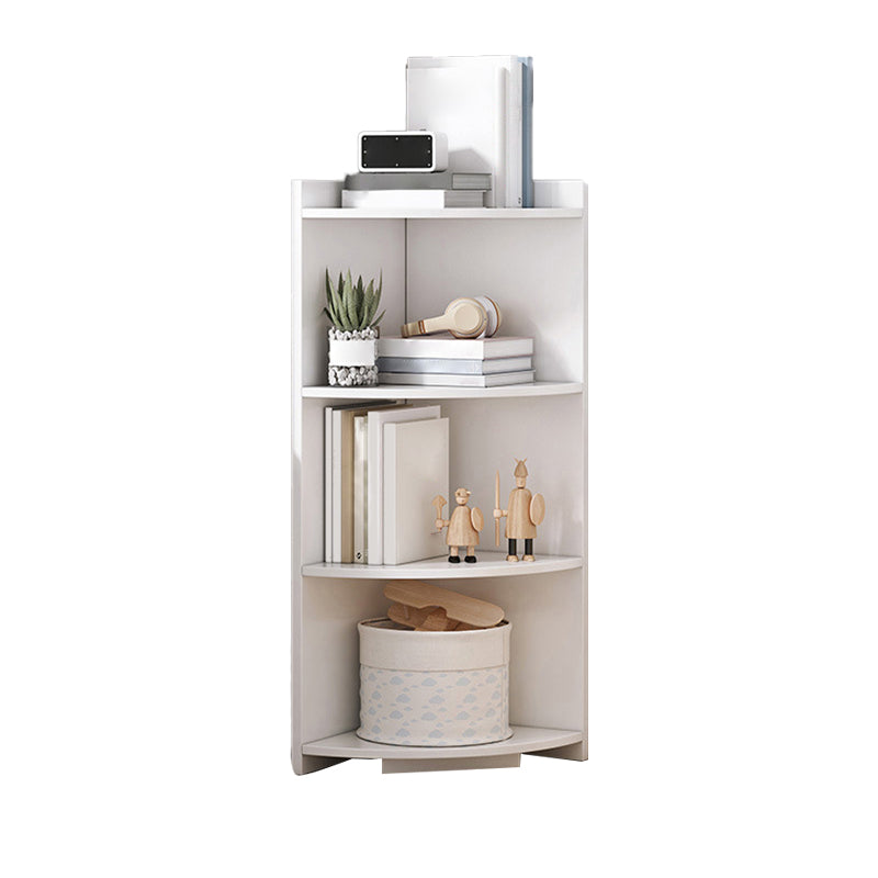 Corner Wood Accent Chest with Shelves Contemporary Side Cabinet
