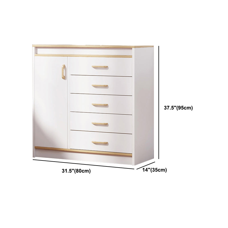 Contemporary Rectangle Manufactured Wood And Standard with Drawer Chest