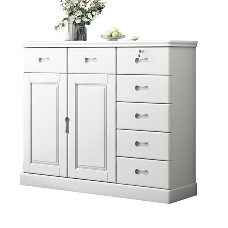 Mid-Century Modern Rectangle Accent Chests and Cabinets in Brown/white