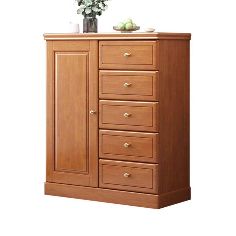 Mid-Century Modern Rectangle Accent Chests and Cabinets in Brown/white