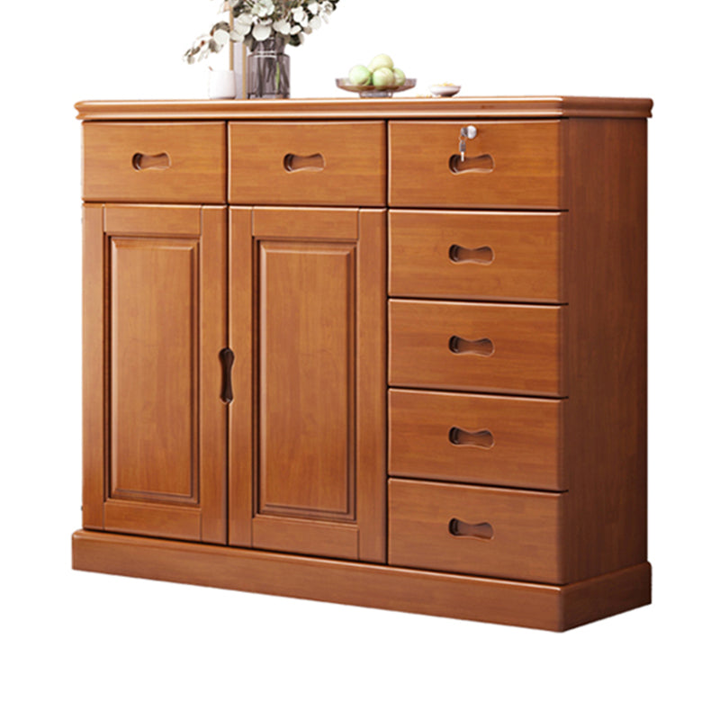 Mid-Century Modern Rectangle Accent Chests and Cabinets in Brown/white