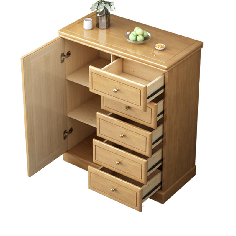 Mid-Century Modern Rectangle Accent Chests and Cabinets in Brown/white