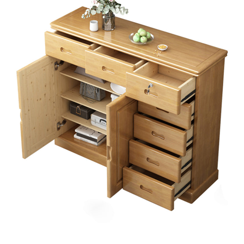 Mid-Century Modern Rectangle Accent Chests and Cabinets in Brown/white