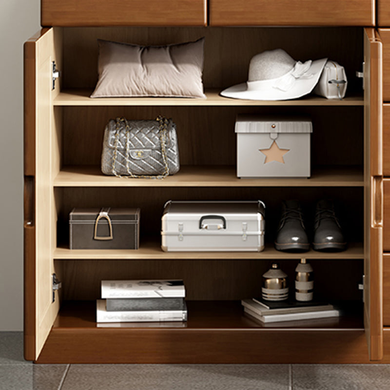 Mid-Century Modern Rectangle Accent Chests and Cabinets in Brown/white
