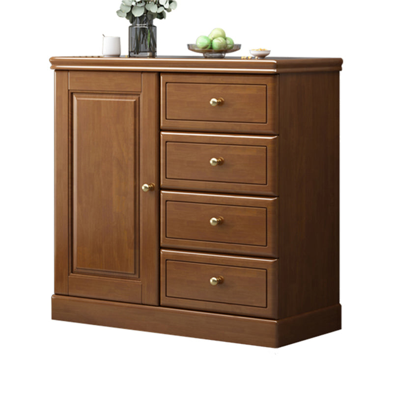 Mid-Century Modern Rectangle Accent Chests and Cabinets in Brown/white