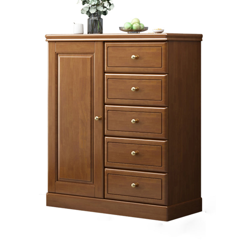 Mid-Century Modern Rectangle Accent Chests and Cabinets in Brown/white