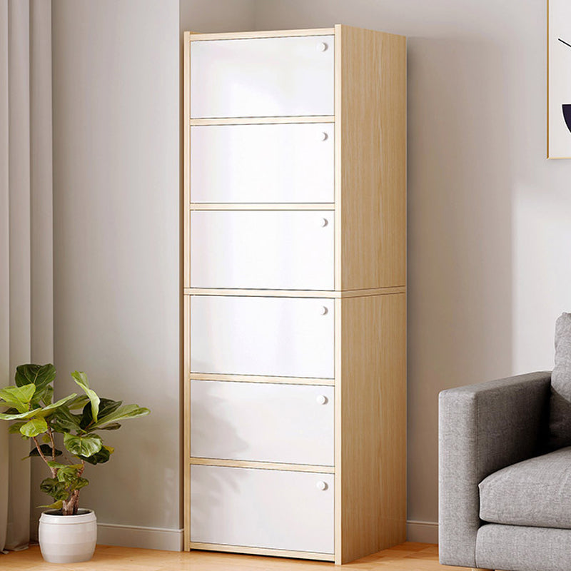 Contemporary Rectangle Standard Wood Knobs Natural Or White Cabinet