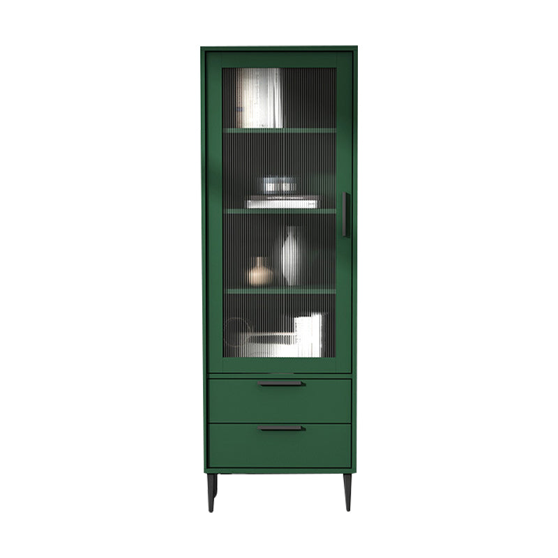 Contemporary Bar Pulls Accent Chest in White/ Blue/ Green with Steel Legs