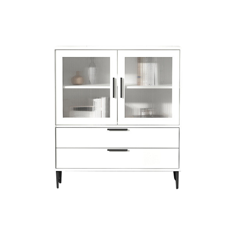 Contemporary Bar Pulls Accent Chest in White/ Blue/ Green with Steel Legs
