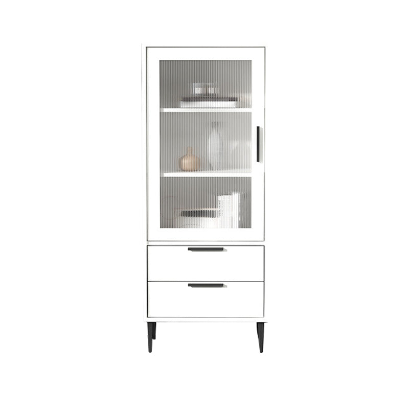 Contemporary Bar Pulls Accent Chest in White/ Blue/ Green with Steel Legs