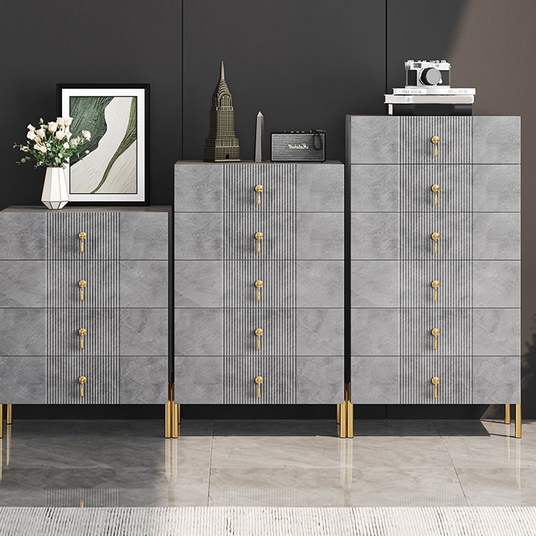 Modern Slate Storage Chest Vertical Dresser with Multi Drawers