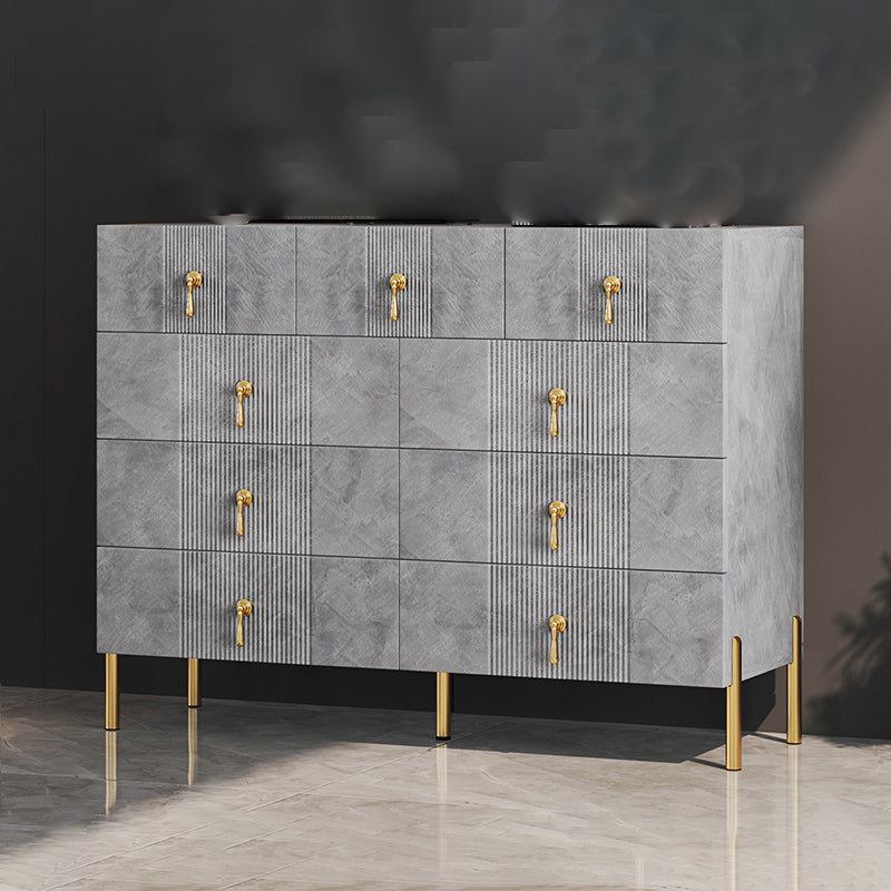 Modern Slate Storage Chest Vertical Dresser with Multi Drawers