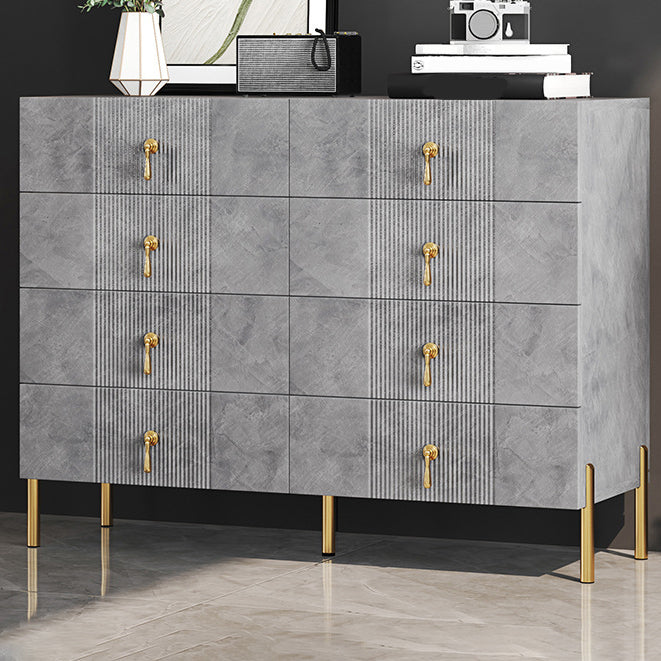 Modern Slate Storage Chest Vertical Dresser with Multi Drawers