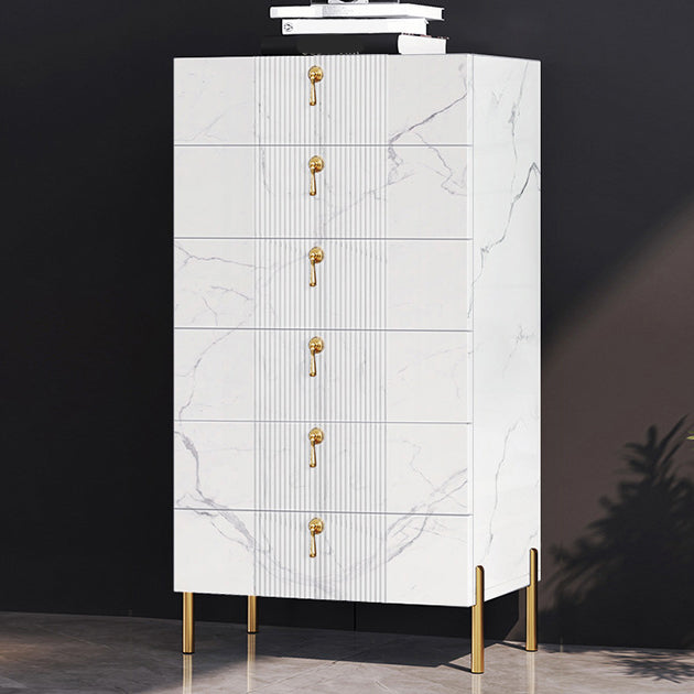 Modern Slate Storage Chest Vertical Dresser with Multi Drawers