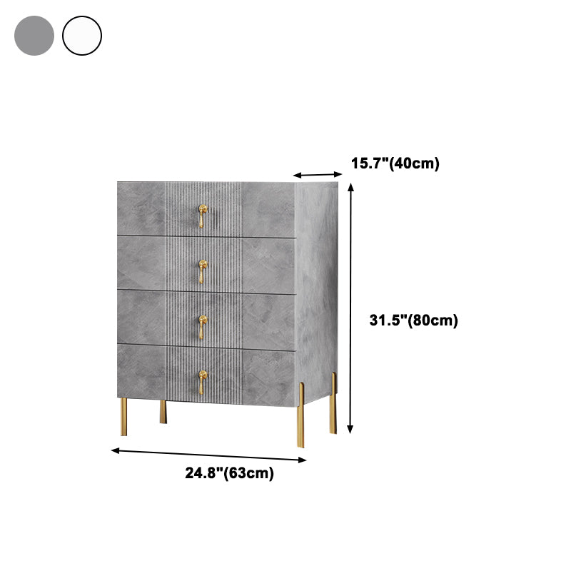 Modern Slate Storage Chest Vertical Dresser with Multi Drawers