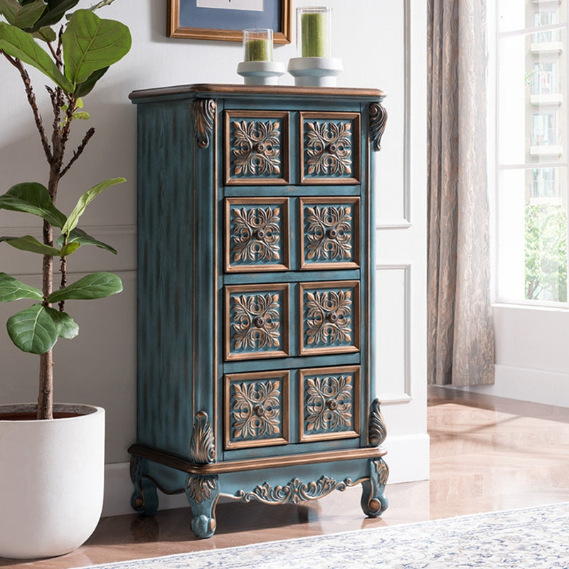 American Traditional Style Storage Chest Vertical Wood Dresser with Multi Drawers